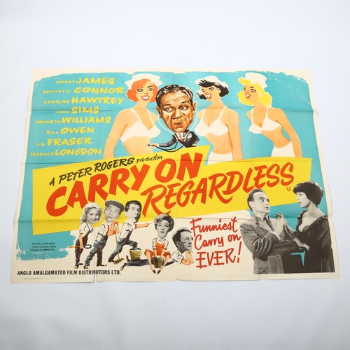 1018 - Carry On Regardless (1961) British Quad film poster, starring Sid James and Charles Hawtry, 30 x 40
