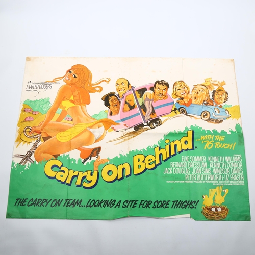 1019 - Carry on Behind (1975) British Quad film poster, 30 x 40