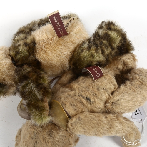 2 teddy bears by Charlie Bears of Launceston, height 31cm