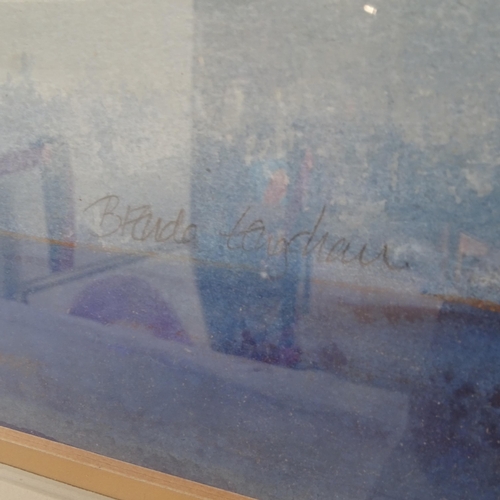 1807 - Brenda Lenaghin RSW. DA, gouache, a Mediterranean evening, 1988, framed, 73cm x 73cm overall, with E... 