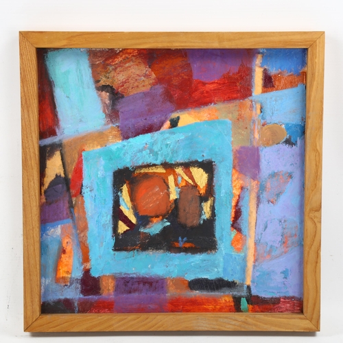 2011 - Susy Pilgrim, oil on board, abstract, 28cm x 28cm, framed