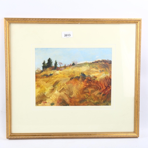 2013 - Monro, oil on paper, landscape at Okanagan, 21cm x 27cm, framed, provenance: Masters Gallery Alberta... 