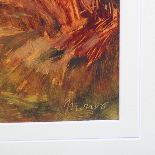 2013 - Monro, oil on paper, landscape at Okanagan, 21cm x 27cm, framed, provenance: Masters Gallery Alberta... 