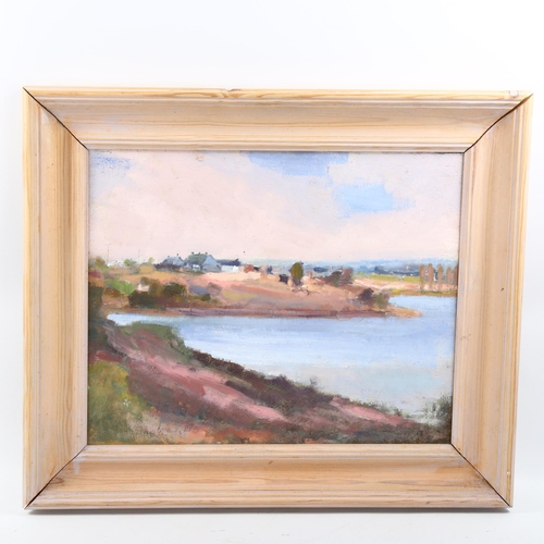 2014 - Isobel Burgess, oil on board, Rye Harbour, 35cm x 42cm, framed
