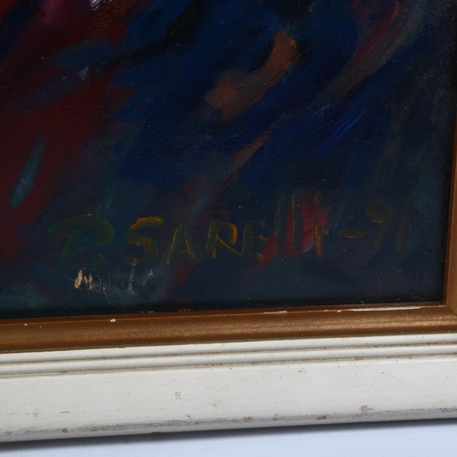 2015 - Paavo Sarelli (Finnish artist), oil on board, landscape, signed, 48cm x 68cm, framed