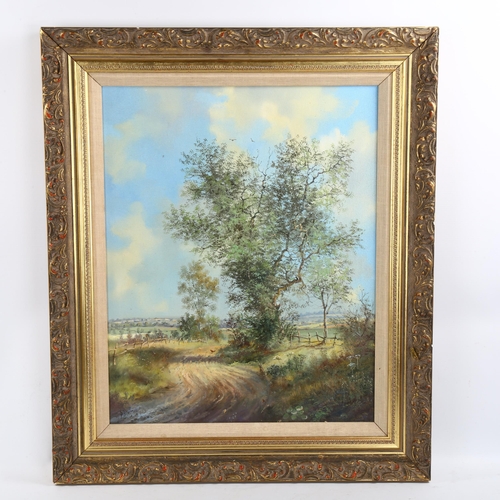 2021 - P Bradshaw, oil on canvas, landscape, signed, 50cm x 40cm, framed