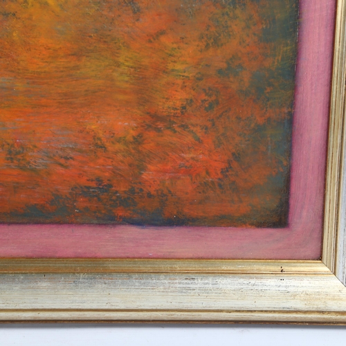 2025 - Margaret Nayler, oil on board, abstract, inscribed verso, 55cm x 80cm, framed