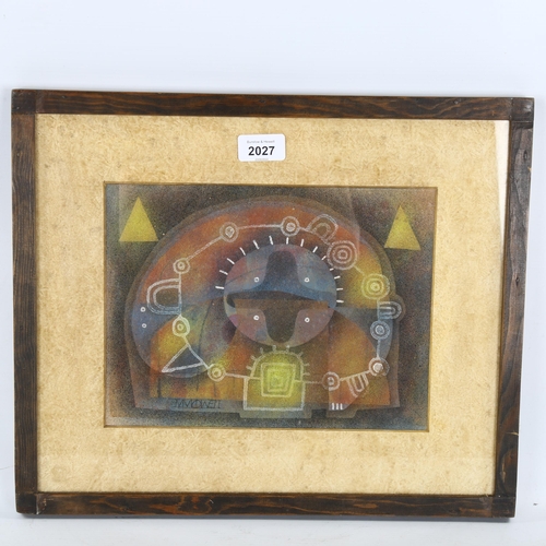 2027 - Martin McDowell, gouache, Necklace, 1993, 20cm x 27cm, framed