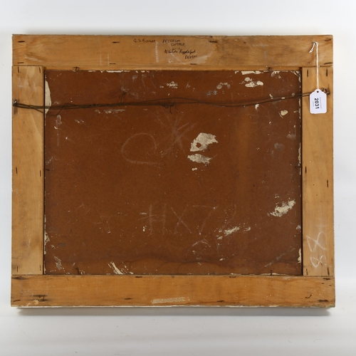 2031 - G S Barnes, oil on board, Newton Poppleford Devon, signed, 40cm x 49cm, framed