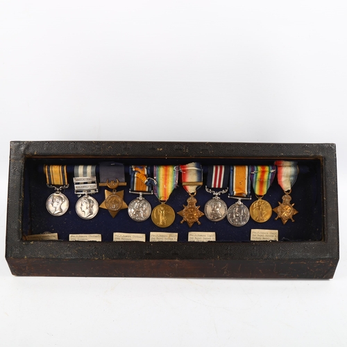 1150 - **DESCRIPTION CHANGE** *A collection of 10 family war campaign service medals, comprising R Bowers (... 