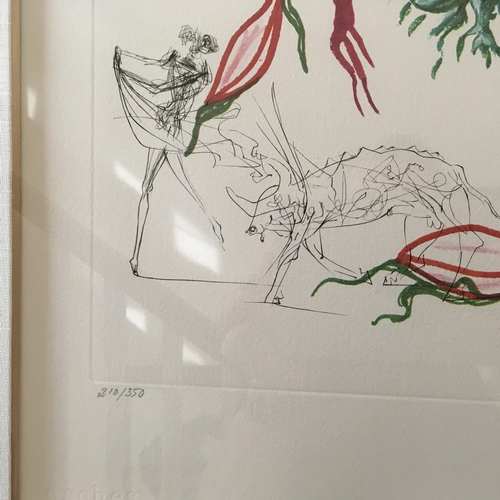 61 - Salvador Dali, a large limited edition signed print No:210 of 350 Title Florals Narcissus plus phone... 