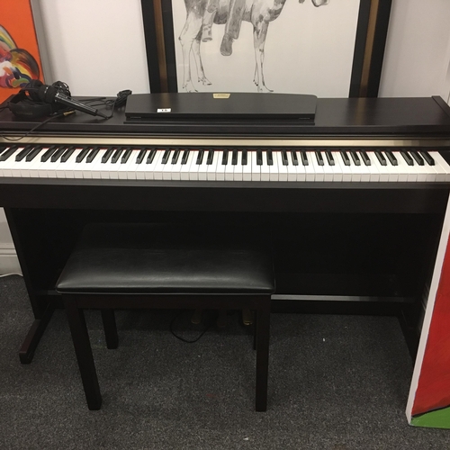 15 - Yamaha piano with speaker and headphones in working order model Clavinova with Yamaha leather topped... 