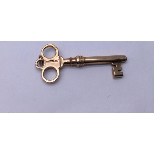 126 - GOLD Key to the Door celebrating the 21st Birthday, 9 ct GOLD h/m 10 grams