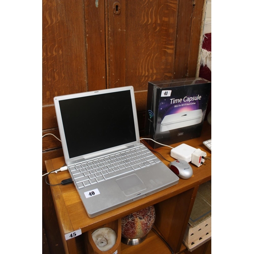 40 - Apple Power Book G4 Laptop with charger