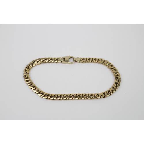 Gents 9ct Gold Curb bracelet 15g total weight