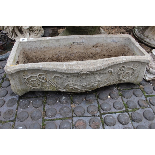 59 - Bow fronted garden trough