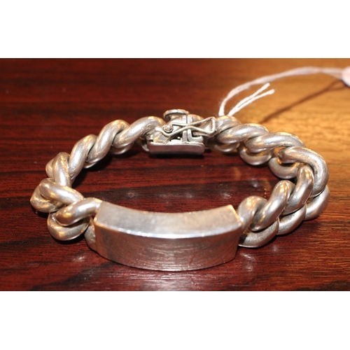 Very Heavy Silver ID Bracelet 250g total weight