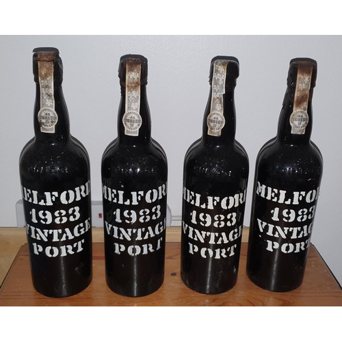 4 Bottles of Melford 1983 Vintage Port 75cl bottled and Shipped by Joven, LDA