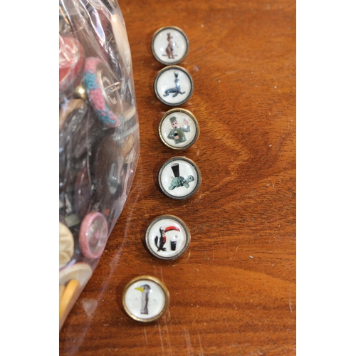 11 - Collection of assorted Vintage Buttons and a Set of Six Guinness Buttons