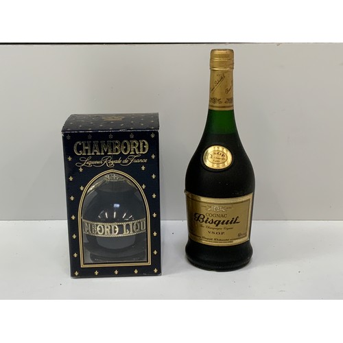 692 - Bottle of Bisquit Cognac and Chambord Liqueur