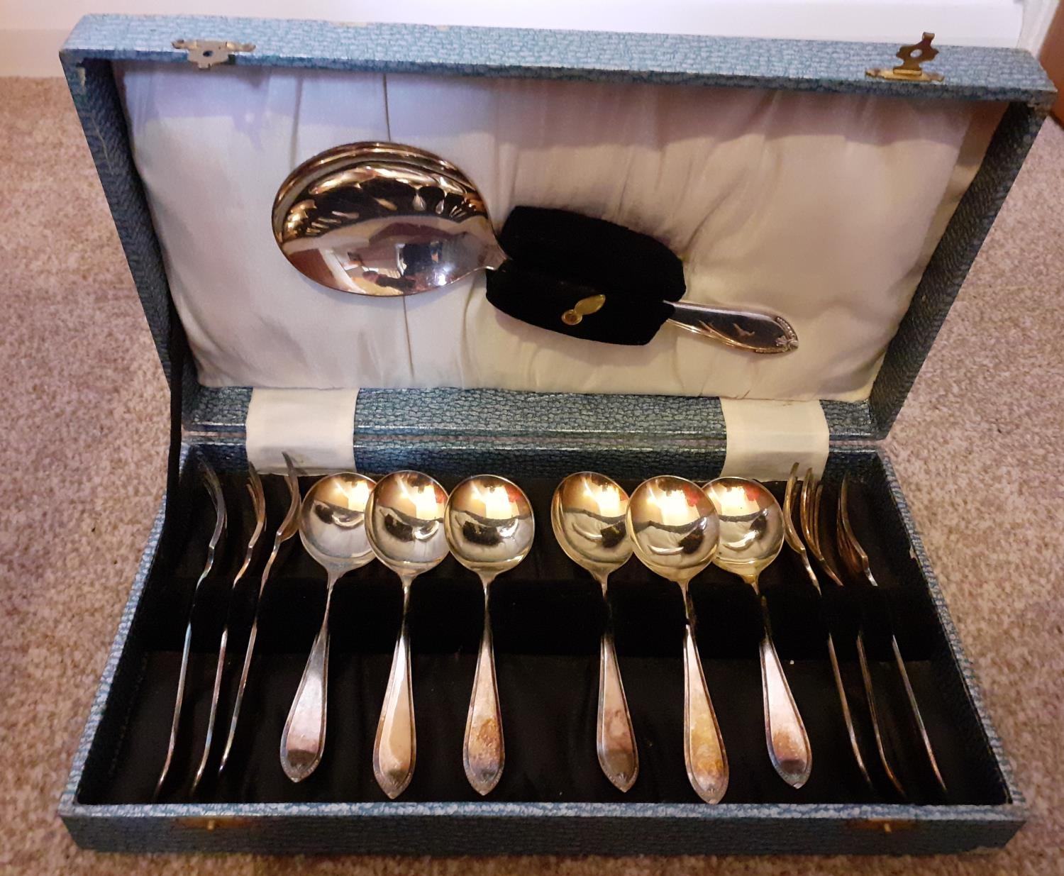 Boxed EPNS Spoon and Fork Cutlery Set