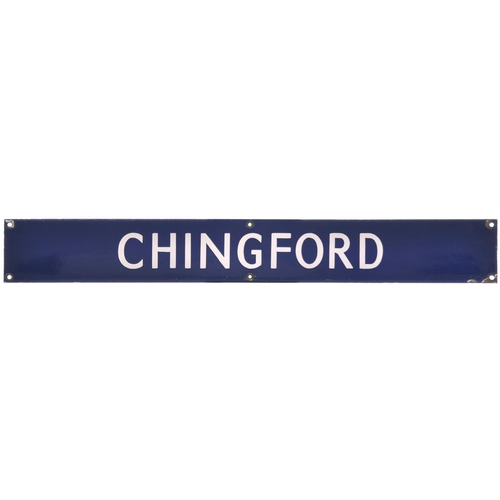 1 - A destination plate from the Liverpool Street train departure indicator, CHINGFORD, the terminus of ... 
