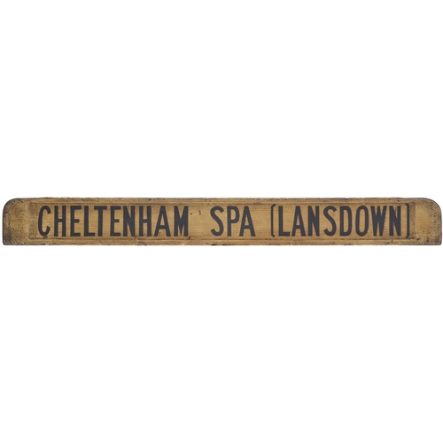 21 - A small carriage board, CHELTENHAM SPA (LANSDOWN)-SOUTHAMPTON, used on the Midland and South Western... 