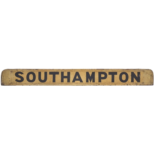21 - A small carriage board, CHELTENHAM SPA (LANSDOWN)-SOUTHAMPTON, used on the Midland and South Western... 