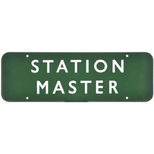 44 - A BR(S) doorplate, STATION MASTER, (f/f), enamel, 18