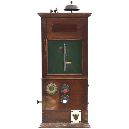 57 - A Caledonian Railway signal box semaphore block instrument, in original condition with bell mounted ... 