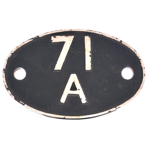 7 - A shedplate 71A Eastleigh (1950 to September 1963). This ex LSWR shed housed eleven King Arthurs and... 