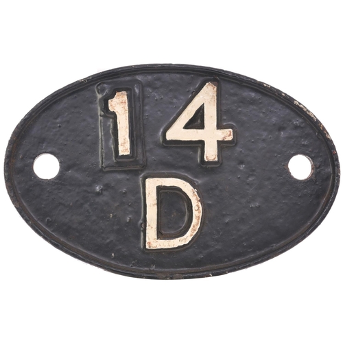 10 - A shedplate, 14D Neasden (February 1958-June 1962). This ex Great Central Railway London shed was pr... 