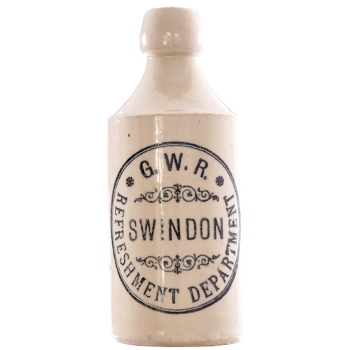 43 - A Great Western Railway ginger beer bottle, GWR REFRESHMENT DEPARTMENT, SWINDON, 6¾