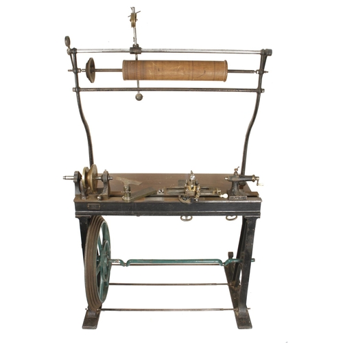 802 - An ornamental turning treadle lathe by MELHUISH London with overhead gear and 48