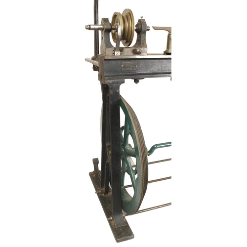 802 - An ornamental turning treadle lathe by MELHUISH London with overhead gear and 48