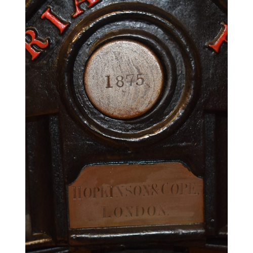 327 - A rare cast iron HOPKINSON & COPE 