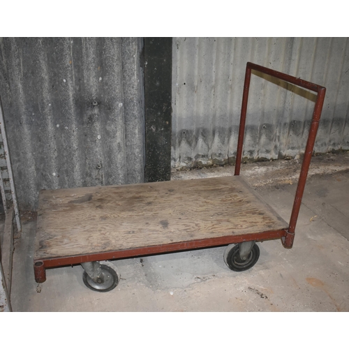6 - A four wheel factory trolley                                               
Subject to VAT