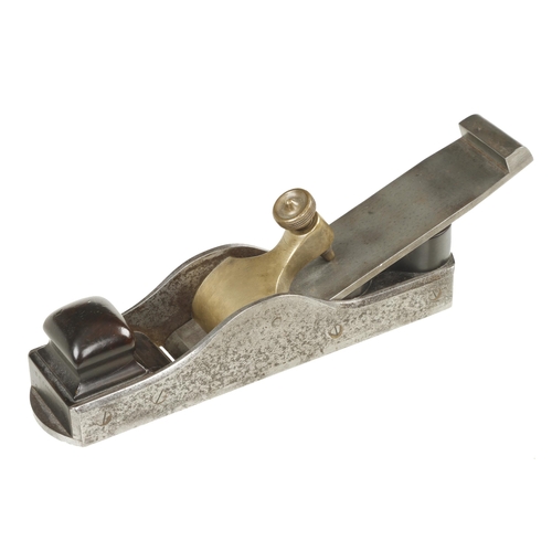 931 - A fine quality, unusually narrow, d/t steel Improved pattern mitre plane 9 3/4