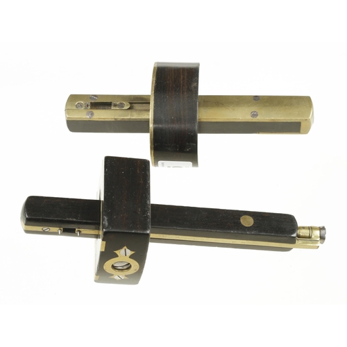 15 - An ebony and brass mortice gauge by SORBY and another G++