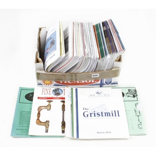 620 - 31 Tony Murland auction catalogues, 32 copies of Gristmill, 40 copies of Fine Tool Journal etc G