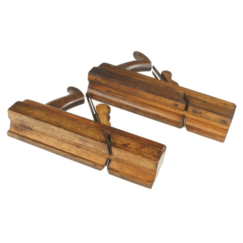 845 - Two handled twin iron stick and rebate planes G