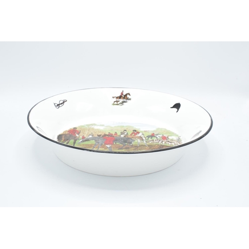 3 - Large shallow bowl depicting a hunting scene of J.F Herring and Son, made by China Originals of Cong... 