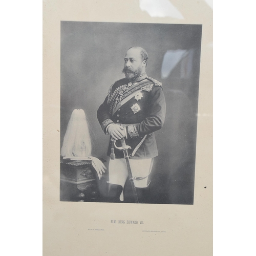 262 - A framed photo of 'H M King Edward VII' by W & D Downey, published by Marion and Co, London. 64 x 49... 