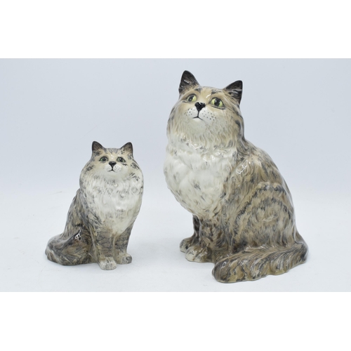 151 - Beswick Grey Swiss Rolls cats to include 1867 and 1880 (2). In good condition with no obvious damage... 