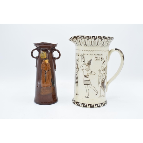 17 - Royal Doulton Kingsware Monk in the Cellar and Egyptian series ware vase (2). Monks vase a/f, other ... 