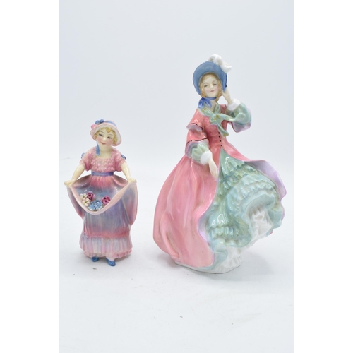 103 - Royal Doulton figures to include Spring Morning HN1922 and Lucy Ann (restored) (2). In good conditio... 