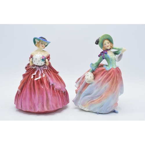 109 - Royal Doulton figures to include Autumn Breezes HN1911 and Genevieve (af) . In good condition with n... 