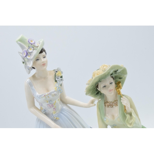 125 - Large Coalport figure 'Day at the Races' number 199/750 made with box and certificate. In good condi... 
