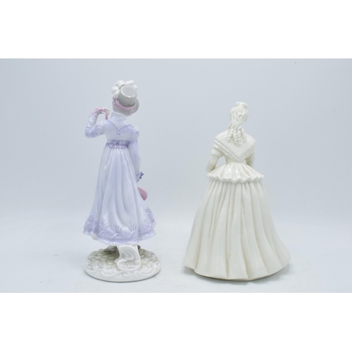 141 - Royal Worcester lady figures to include 1818: The Regency and Mothering Sunday (2). Both limited edi... 