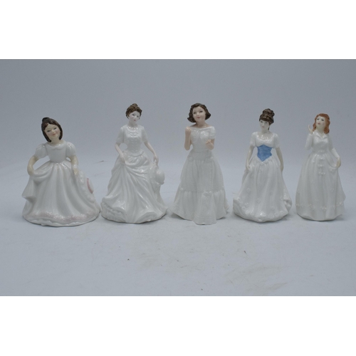 158 - Royal Doulton lady figures to include Melody HN4117, Joy HN3875, Welcome HN3764, Amanda HN3635 and H... 